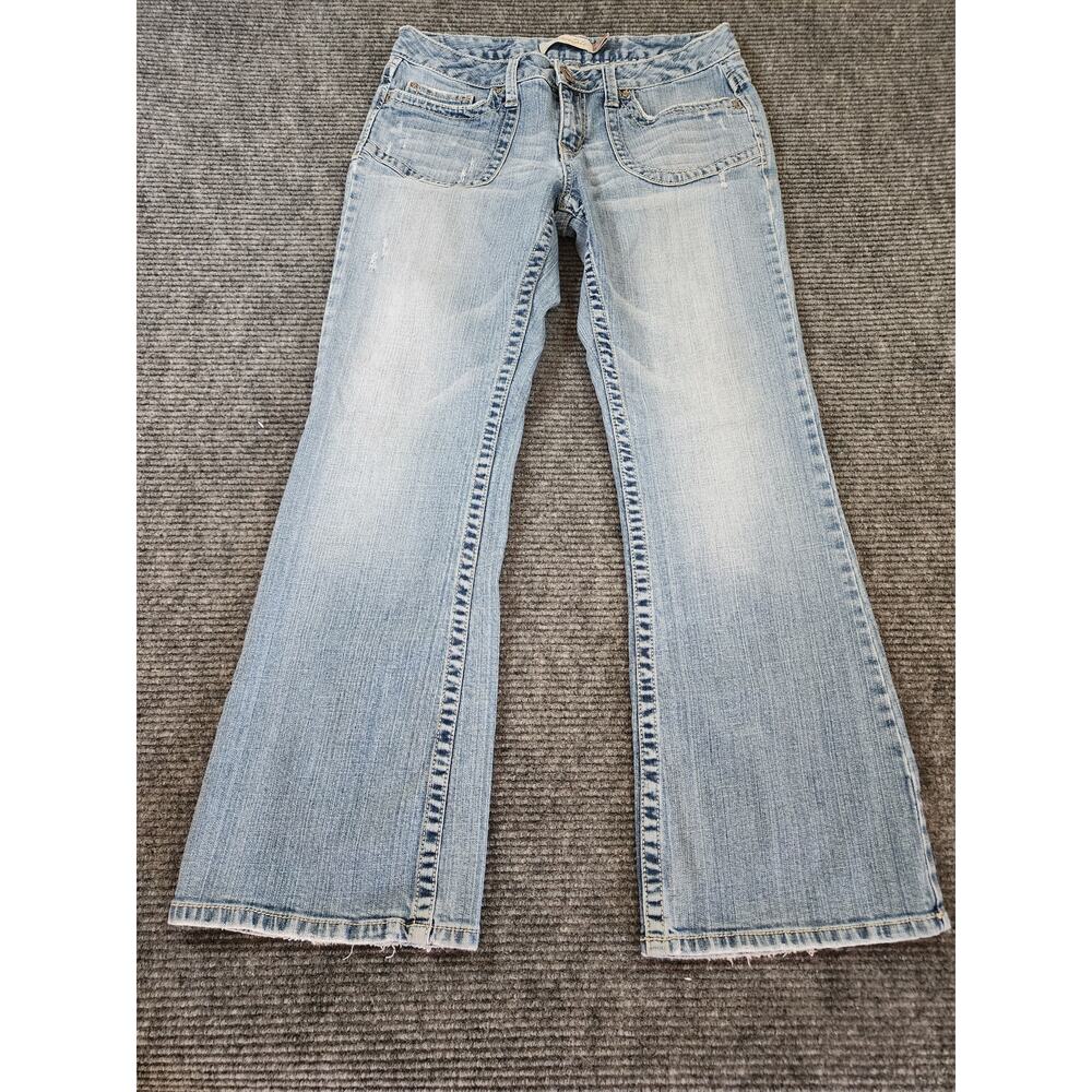 Aeropostle Vintage Y2k Womens 30" Denim Distressed Hailey Skinny Flare Jeans - Picture 1 of 10